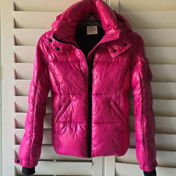 S13 Girls Gloss Mogul Glossy Puffer Jacket - Picture 1 of 9